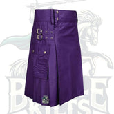 Purple Utility Kilt – Modern Functional Kilt with Pockets for Men & Women